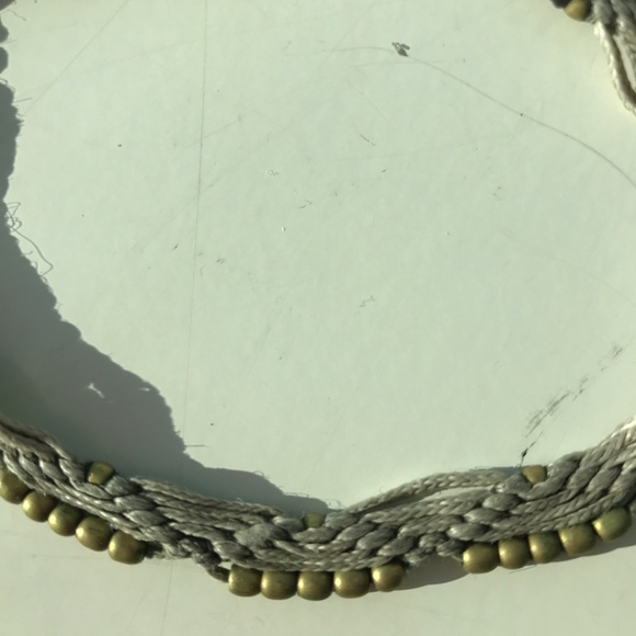 Macrame Blue Anklet - Picture 2 of 2